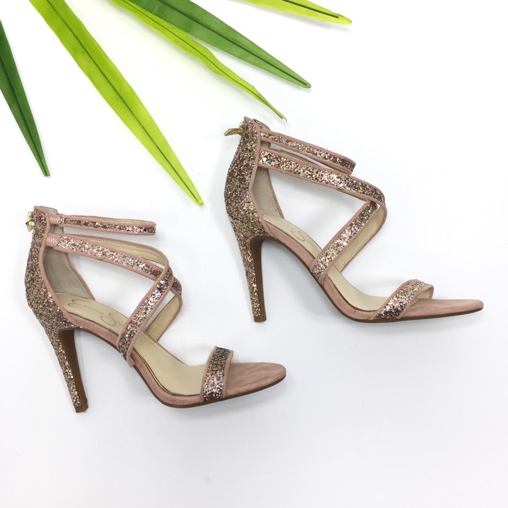 Jessica Simpson | Prom Blush Pink Glitter Heel - Picture 5 of 8
